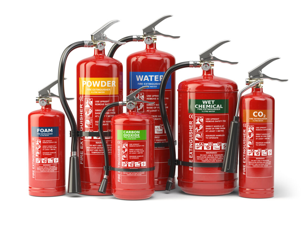 Fire extinguisher types