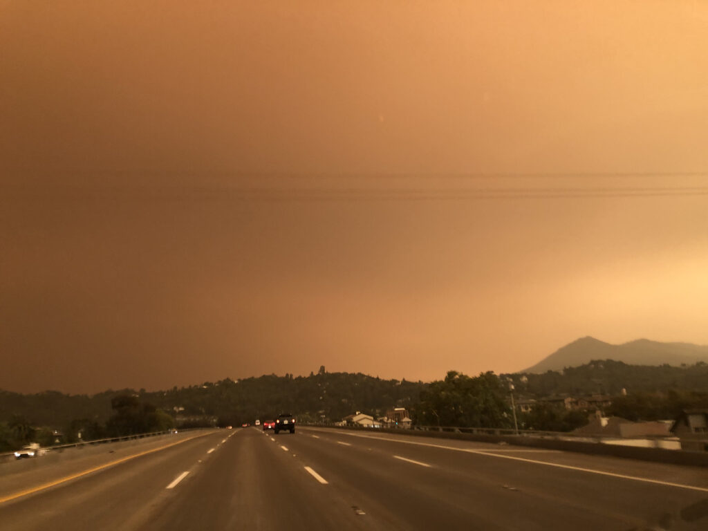 Smoke during Bay Area wildfire